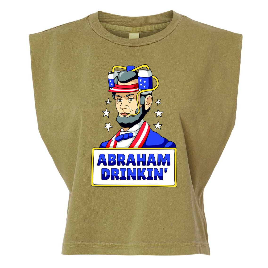 Abraham Drinkin Garment-Dyed Women's Muscle Tee