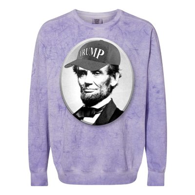 Abraham Lincoln For Trump Colorblast Crewneck Sweatshirt