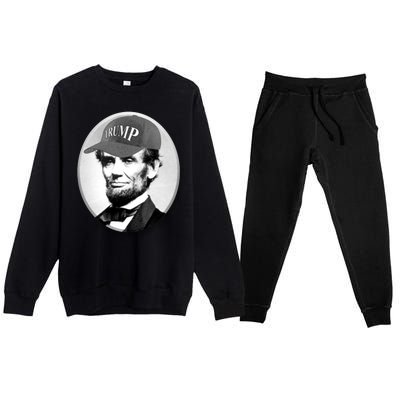 Abraham Lincoln For Trump Premium Crewneck Sweatsuit Set