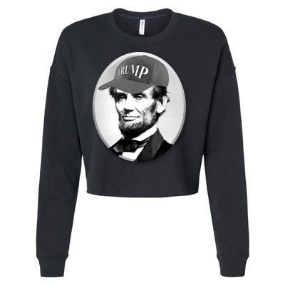 Abraham Lincoln For Trump Cropped Pullover Crew