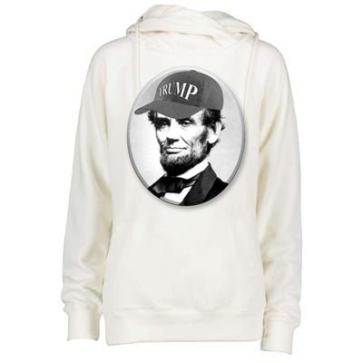 Abraham Lincoln For Trump Womens Funnel Neck Pullover Hood