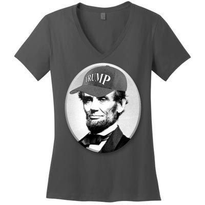 Abraham Lincoln For Trump Women's V-Neck T-Shirt