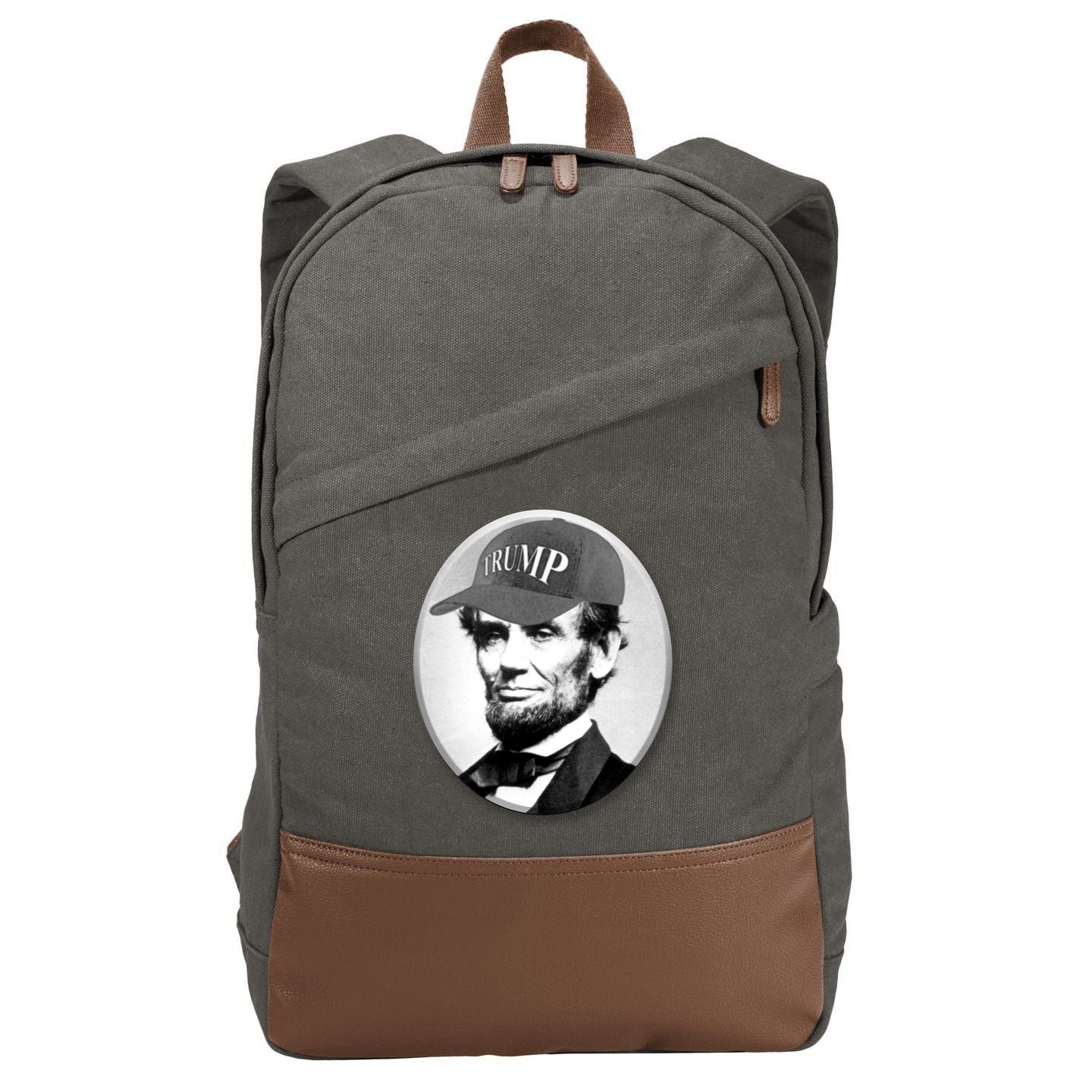 Abraham Lincoln For Trump Cotton Canvas Backpack