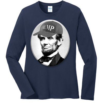 Abraham Lincoln For Trump Ladies Long Sleeve Shirt