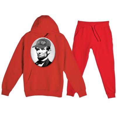 Abraham Lincoln For Trump Premium Hooded Sweatsuit Set