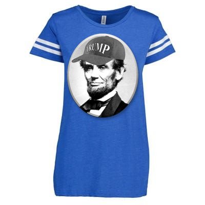 Abraham Lincoln For Trump Enza Ladies Jersey Football T-Shirt