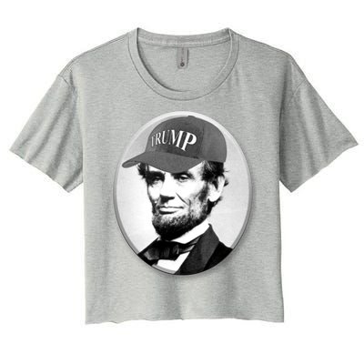 Abraham Lincoln For Trump Women's Crop Top Tee