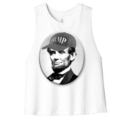 Abraham Lincoln For Trump Women's Racerback Cropped Tank