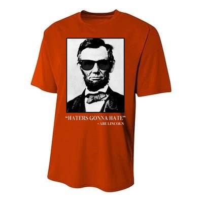 Abraham Lincoln Haters Gonna Hate Youth Performance Sprint T-Shirt