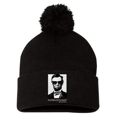 Abraham Lincoln Haters Gonna Hate Pom Pom 12in Knit Beanie
