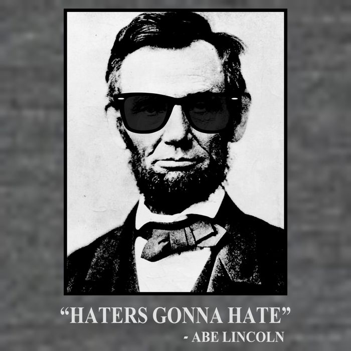 Abraham Lincoln Haters Gonna Hate 7-Panel Snapback Hat