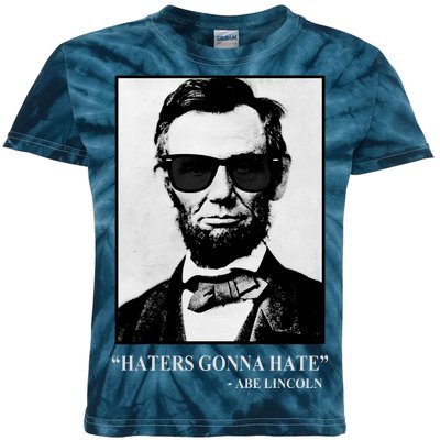 Abraham Lincoln Haters Gonna Hate Kids Tie-Dye T-Shirt