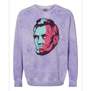 Abraham Lincoln Head Colorblast Crewneck Sweatshirt