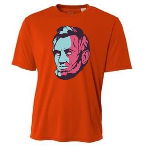 Abraham Lincoln Head Cooling Performance Crew T-Shirt