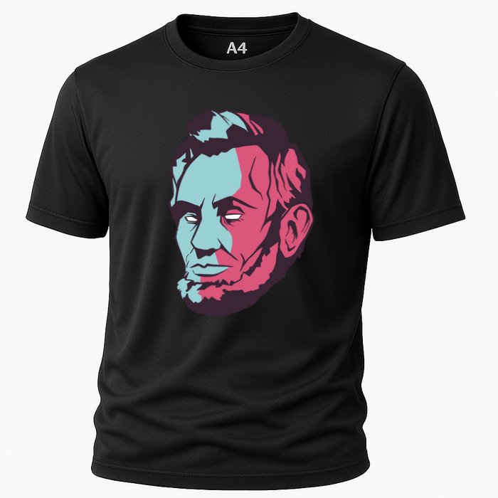 Abraham Lincoln Head Cooling Performance Crew T-Shirt