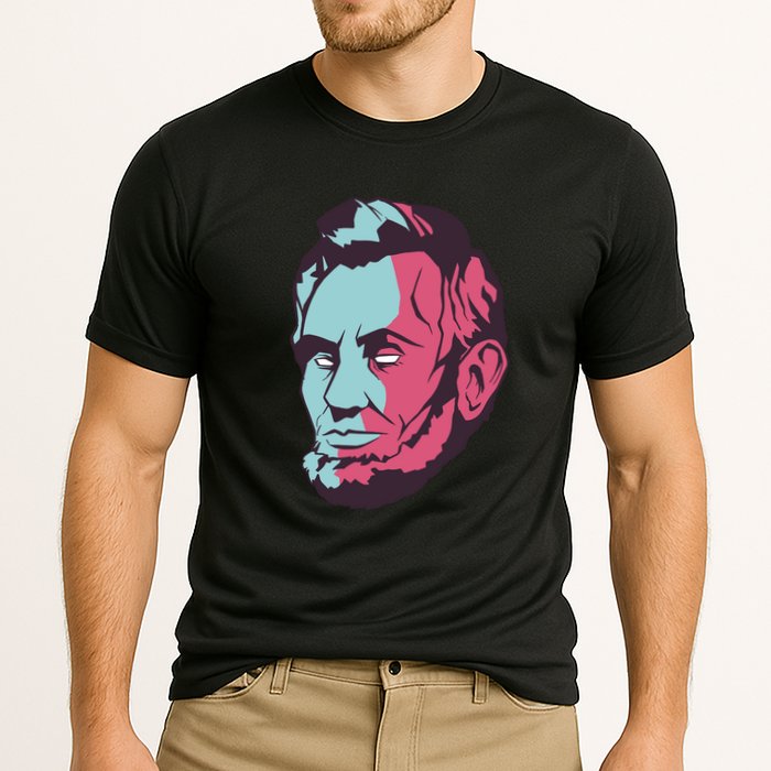 Abraham Lincoln Head Cooling Performance Crew T-Shirt