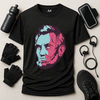 Abraham Lincoln Head Cooling Performance Crew T-Shirt