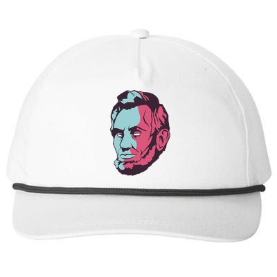 Abraham Lincoln Head Snapback Five-Panel Rope Hat