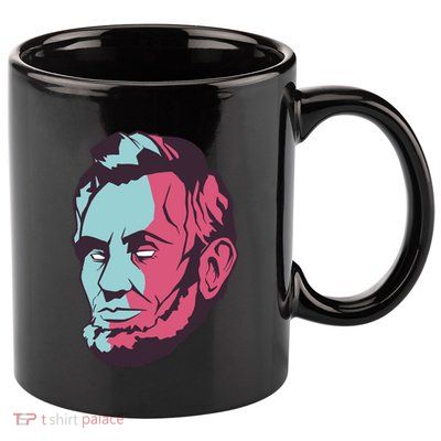 Abraham Lincoln Head 11oz C Handle Ceramic Mug