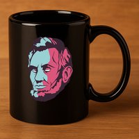 Abraham Lincoln Head 11oz C Handle Ceramic Mug