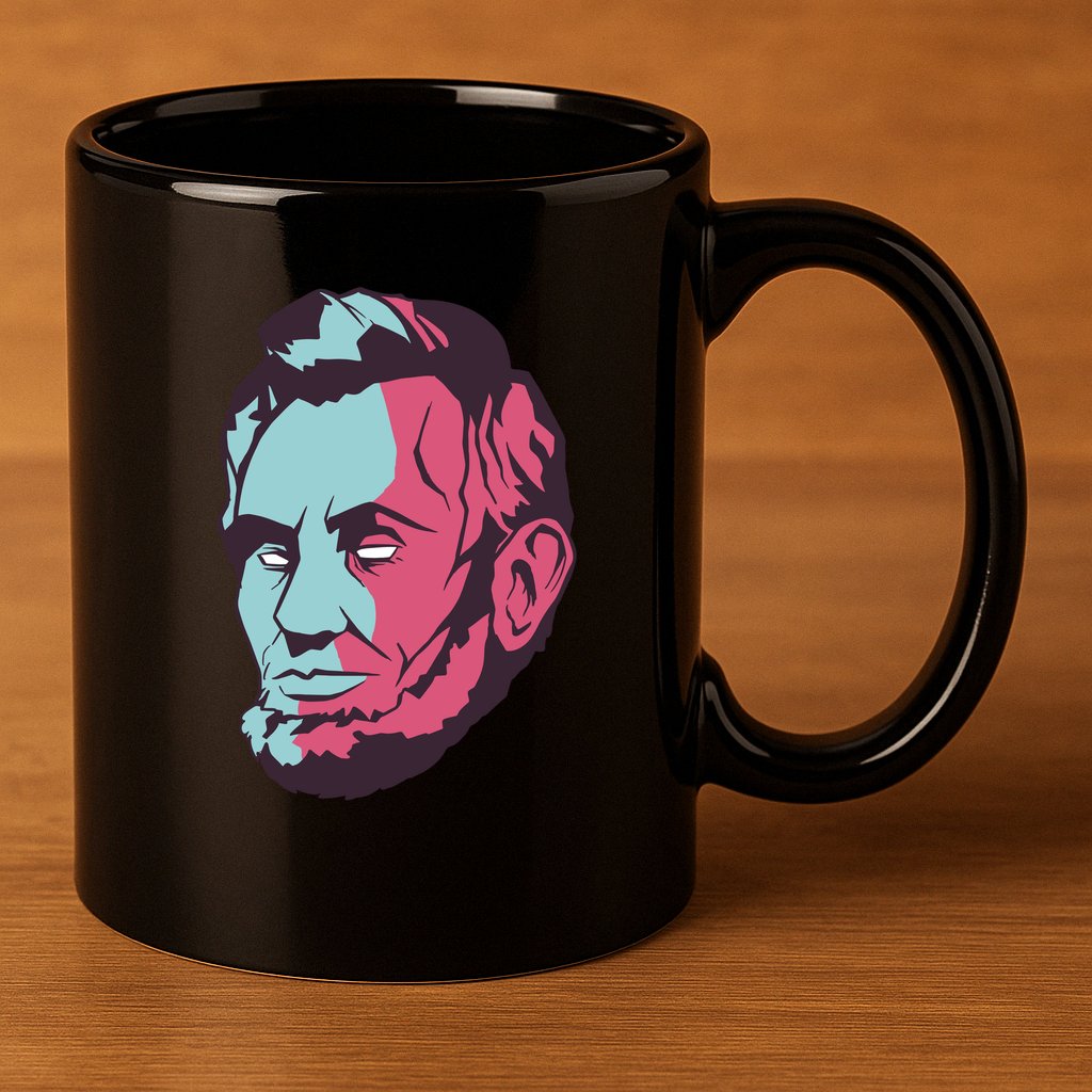 Abraham Lincoln Head 11oz C Handle Ceramic Mug