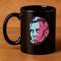 Abraham Lincoln Head 11oz C Handle Ceramic Mug