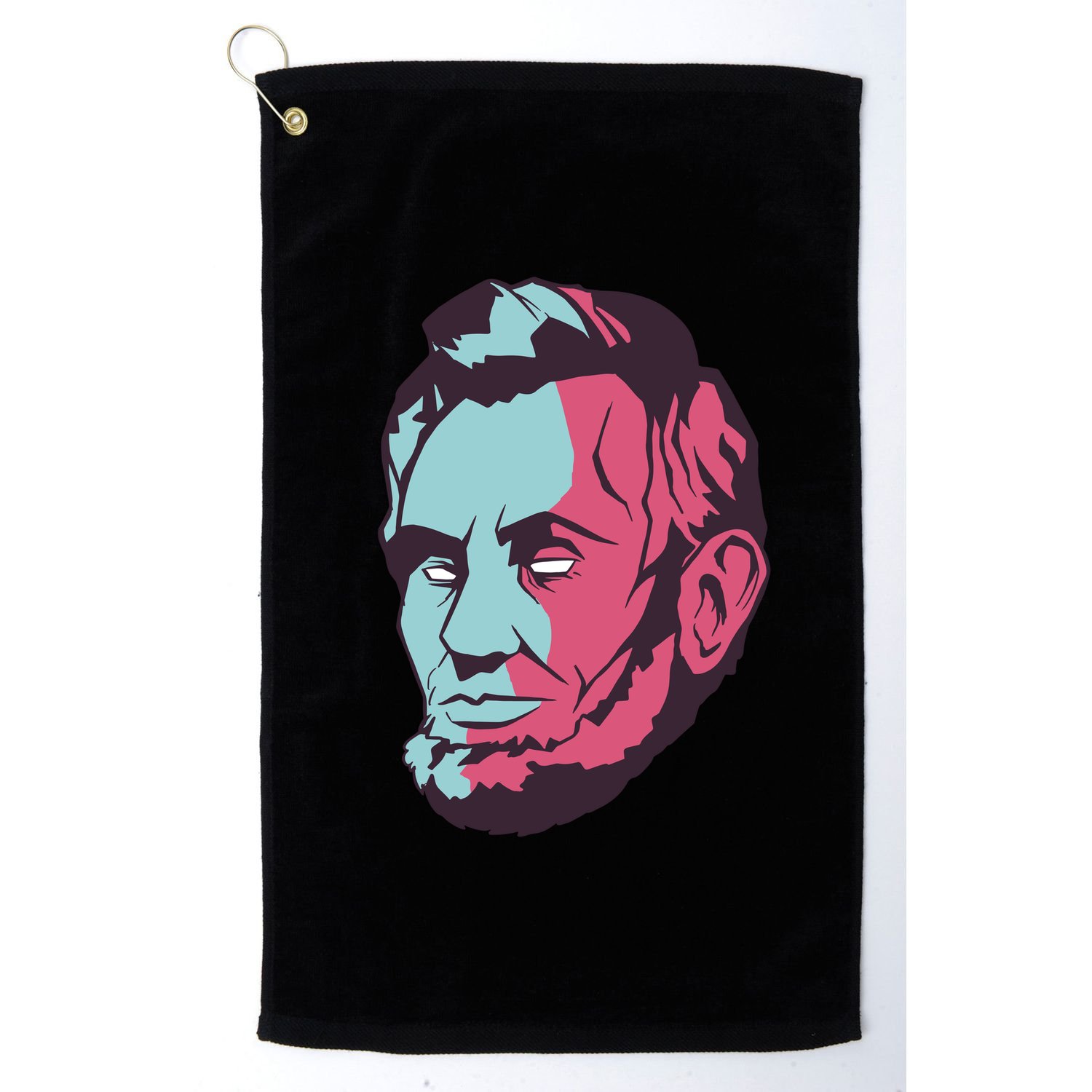 Abraham Lincoln Head Golf Towel