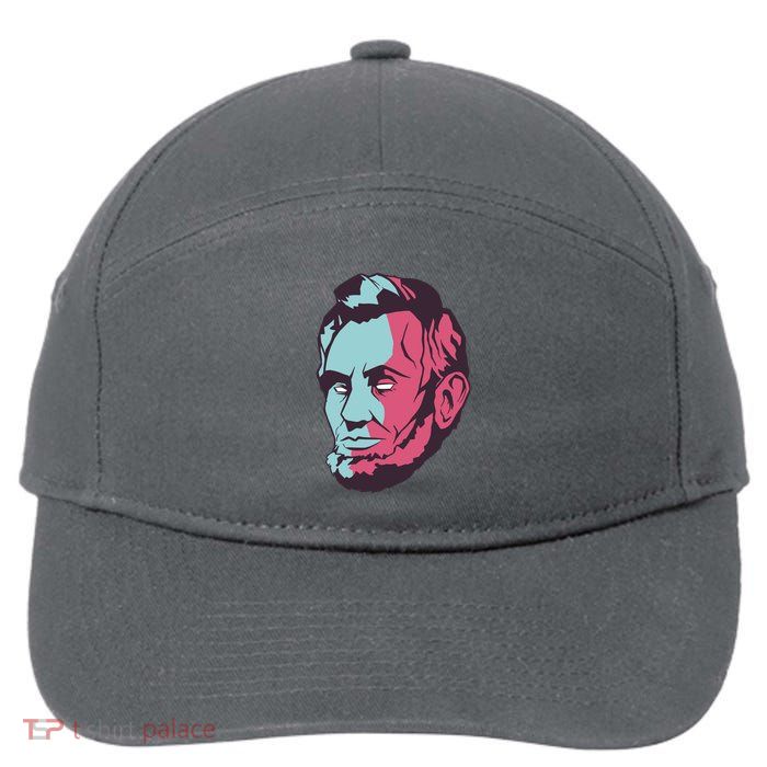 Abraham Lincoln Head 7-Panel Snapback Hat