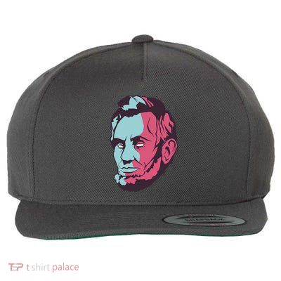 Abraham Lincoln Head Wool Snapback Cap
