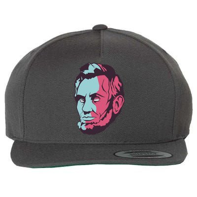 Abraham Lincoln Head Wool Snapback Cap