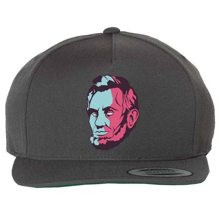 Abraham Lincoln Head Wool Snapback Cap