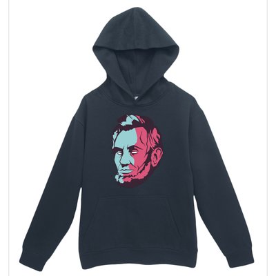 Abraham Lincoln Head Urban Pullover Hoodie