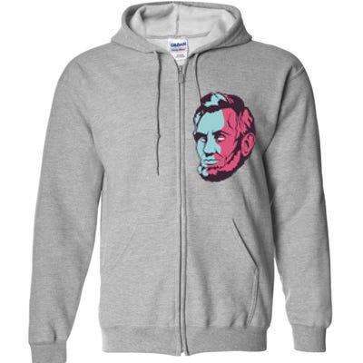 Abraham Lincoln Head Full Zip Hoodie