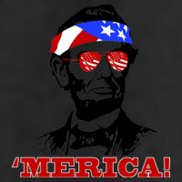 Abraham Lincoln Merica 7 Panel Mesh Trucker Snapback Hat