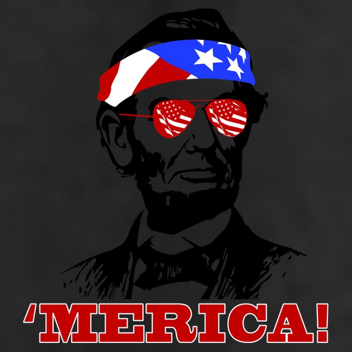 Abraham Lincoln Merica 7 Panel Mesh Trucker Snapback Hat