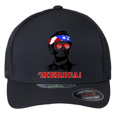 Abraham Lincoln Merica Flexfit Unipanel Trucker Cap