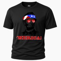 Abraham Lincoln Merica Cooling Performance Crew T-Shirt