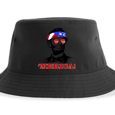 Abraham Lincoln Merica Sustainable Bucket Hat
