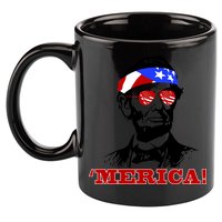 Abraham Lincoln Merica 11oz C Handle Ceramic Mug