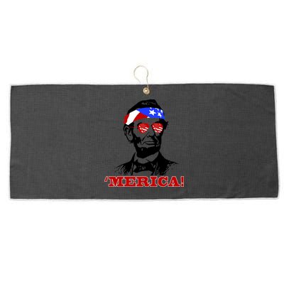 Abraham Lincoln Merica Large Microfiber Waffle Golf Towel