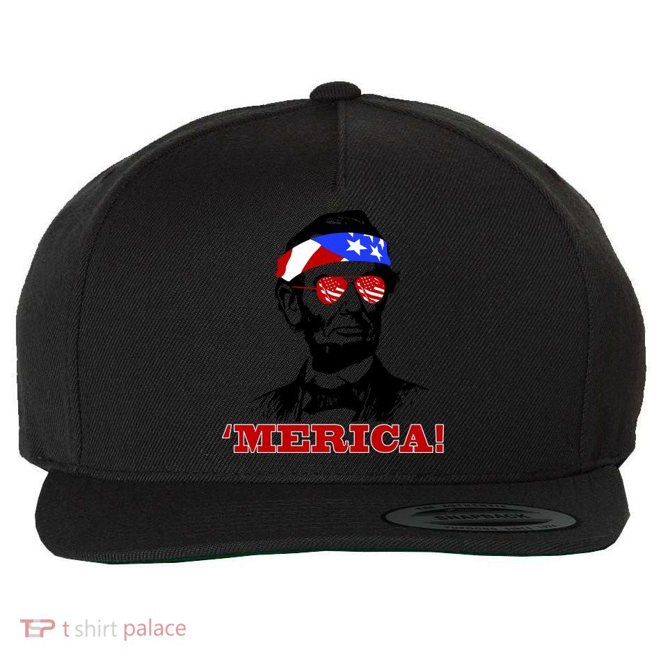 Abraham Lincoln Merica Wool Snapback Cap