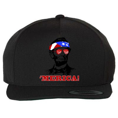 Abraham Lincoln Merica Wool Snapback Cap