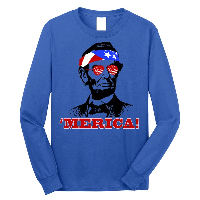 Abraham Lincoln Merica Long Sleeve Shirt