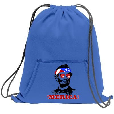 Abraham Lincoln Merica Sweatshirt Cinch Pack Bag