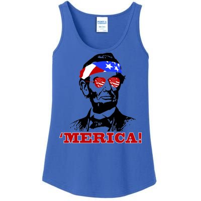 Abraham Lincoln Merica Ladies Essential Tank