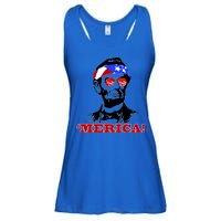 Abraham Lincoln Merica Ladies Essential Flowy Tank