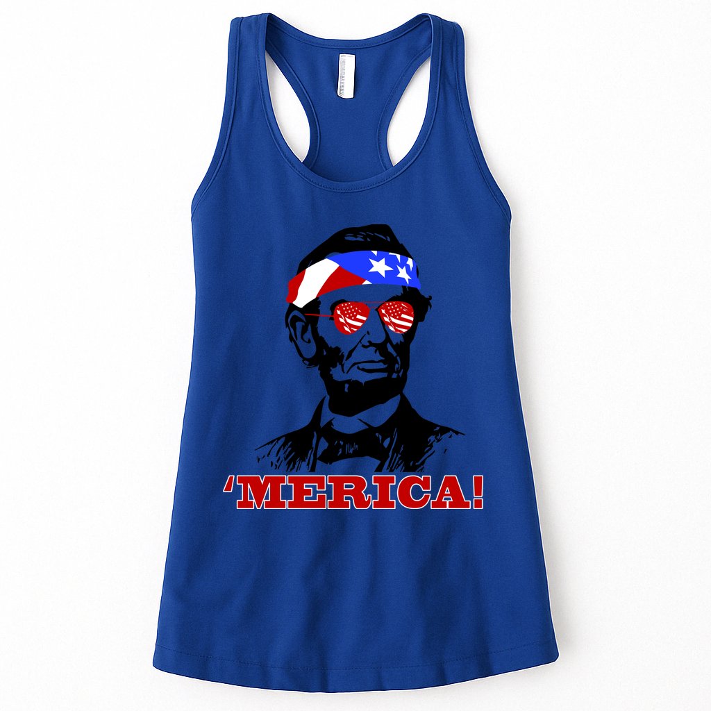 Abraham Lincoln Merica Womens Tank Top