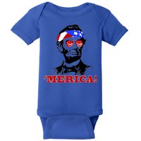 Abraham Lincoln Merica Baby Bodysuit