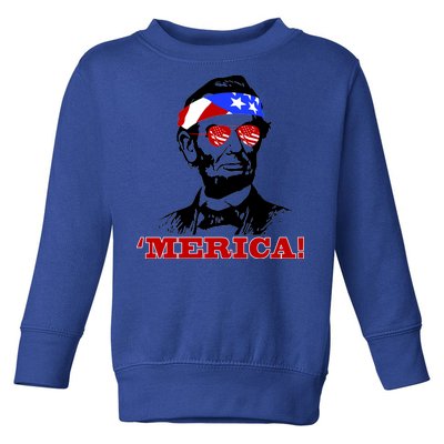 Abraham Lincoln Merica Toddler Sweatshirt