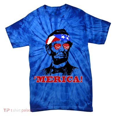 Abraham Lincoln Merica Tie-Dye T-Shirt